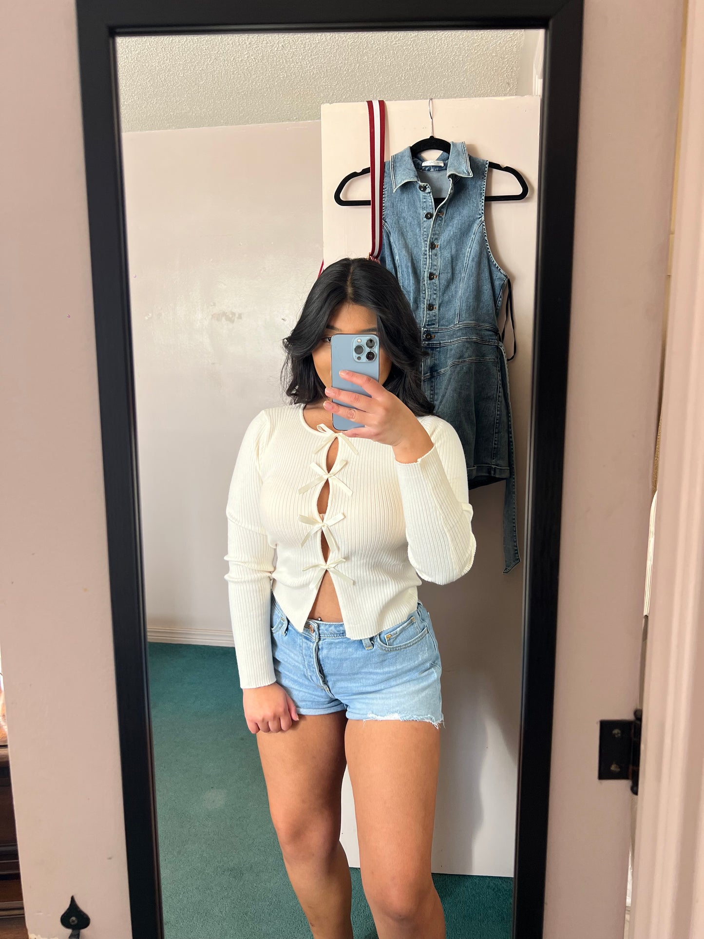 Leila Bow Sweater- Cream