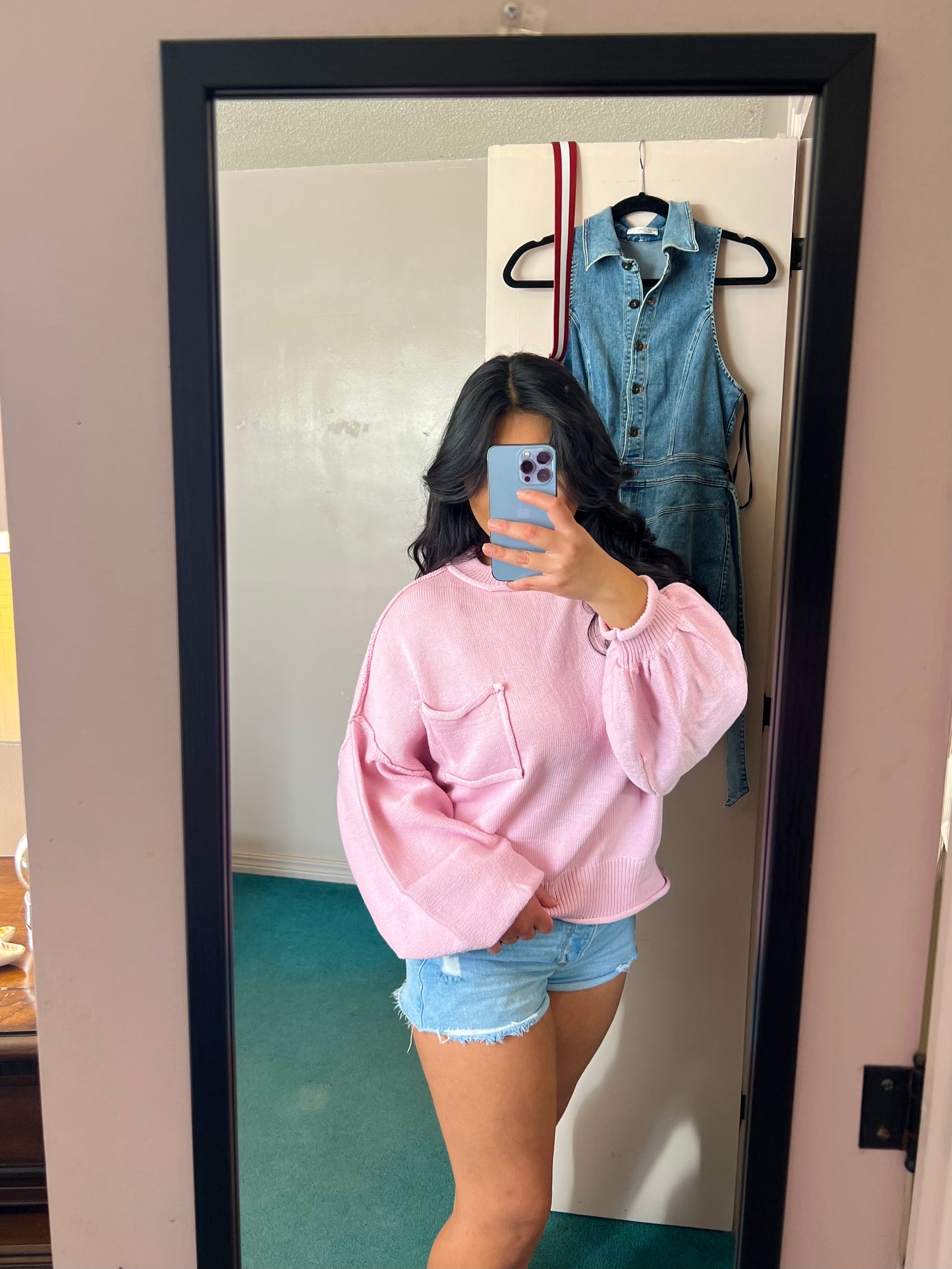 Ella Sweater- Cotton Pink
