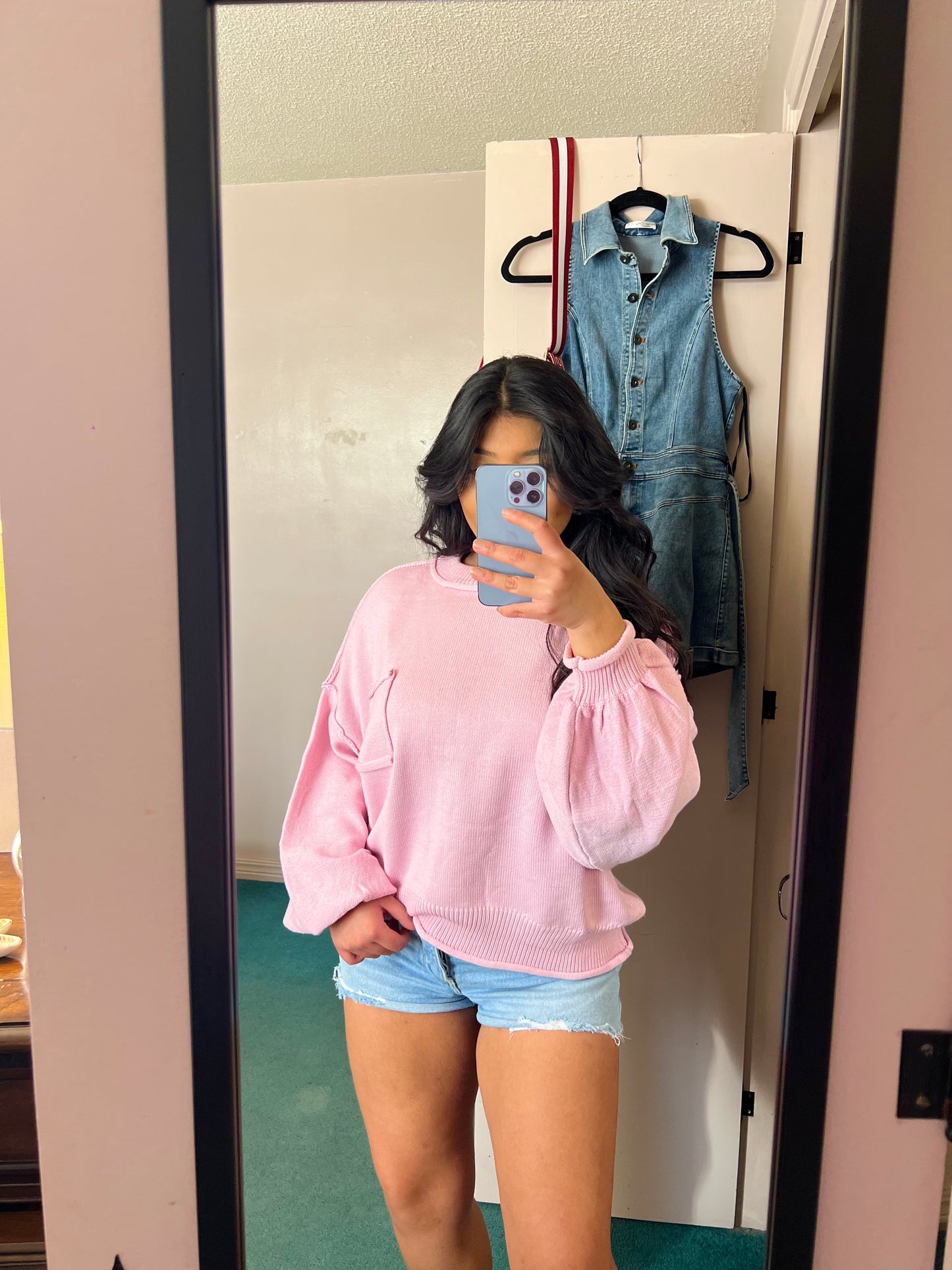 Ella Sweater- Cotton Pink