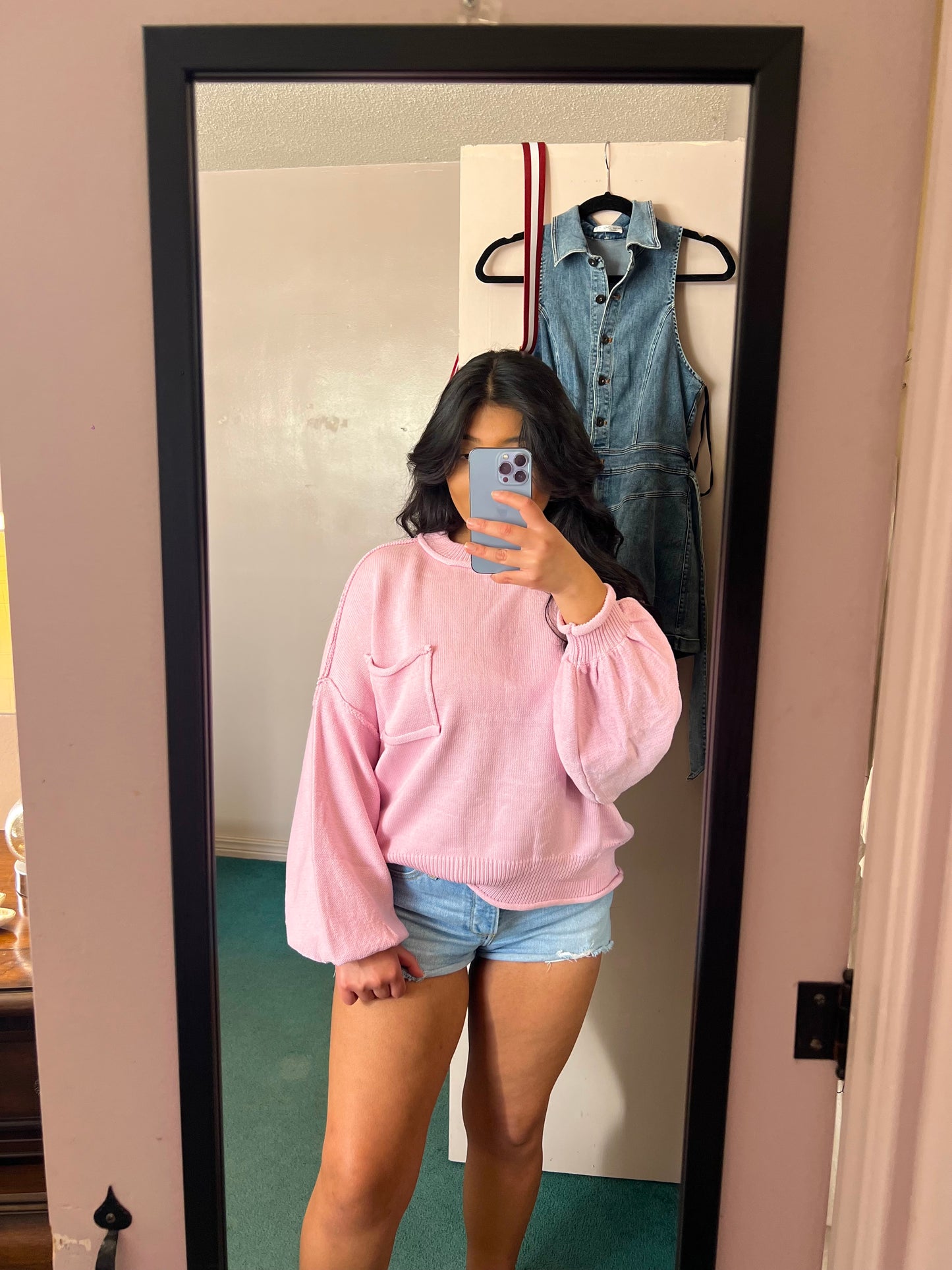 Ella Sweater- Cotton Pink