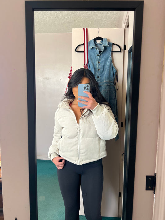Aspen Puffer Jacket- Ecru